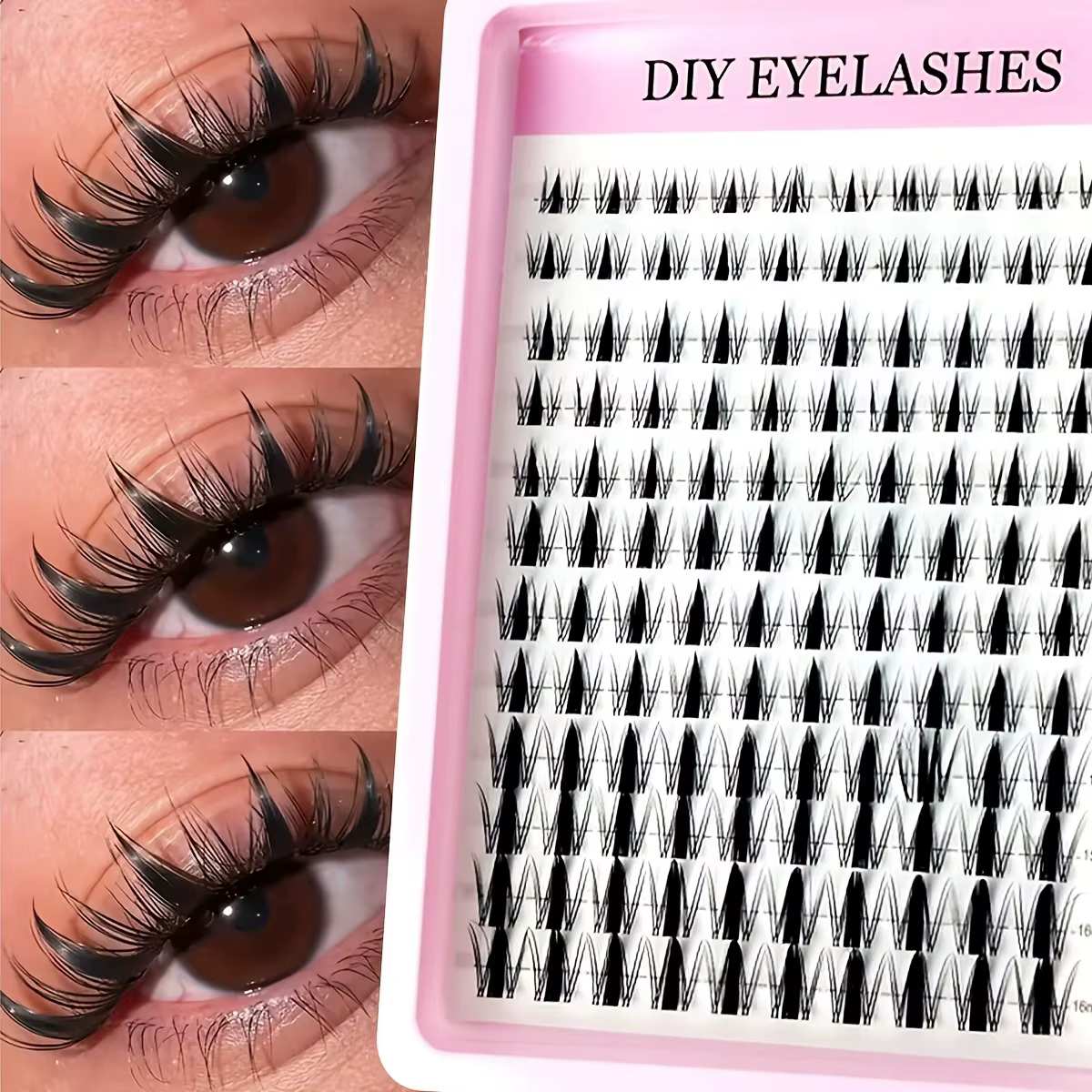 Extensions de cils individuels en grappe