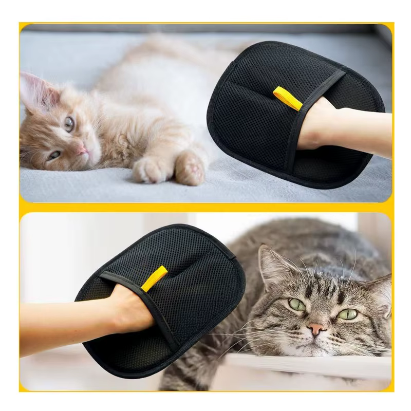 Gants de toilettage pour animaux de compagnie, brosse d'épilation pour chaton, gant de nettoyage pour enlever les poils de chien et de chat du canapé, tapis, vêtements, fournitures pour animaux de com