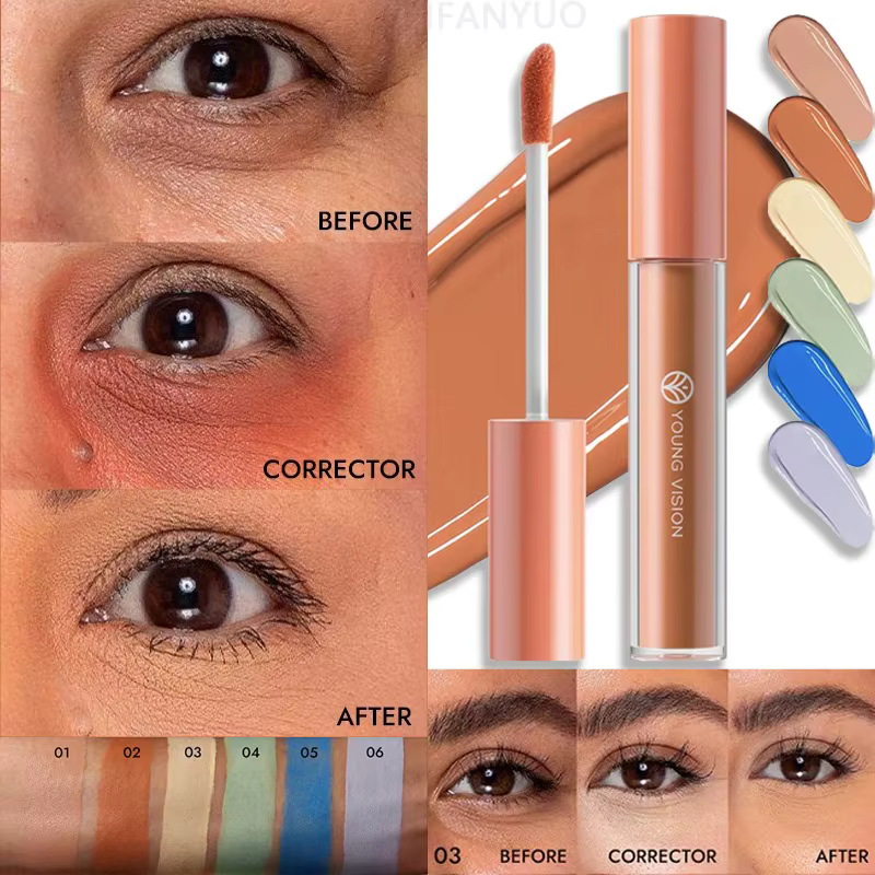 Correcteur Liquide Orange, Base de Teint Colorée, Base de Maquillage Réparatrice Visage, Correcteur Cernes, Correcteur Teint Violet Éclaircissant