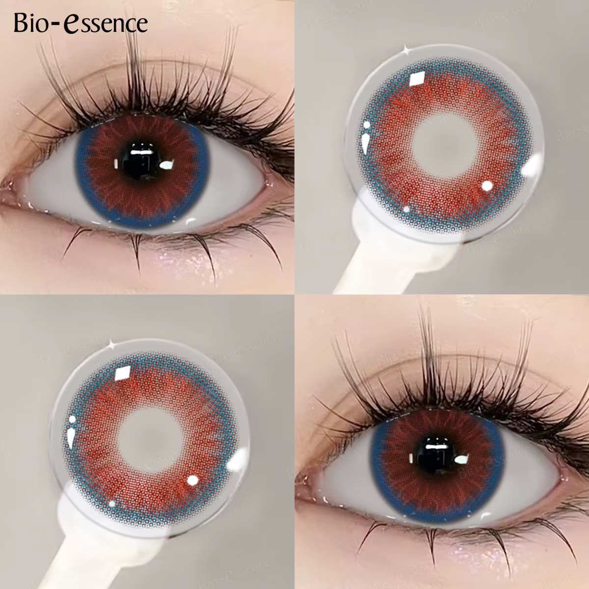Bio-essence 1 paire de lentilles de Contact Sharingan pour les yeux