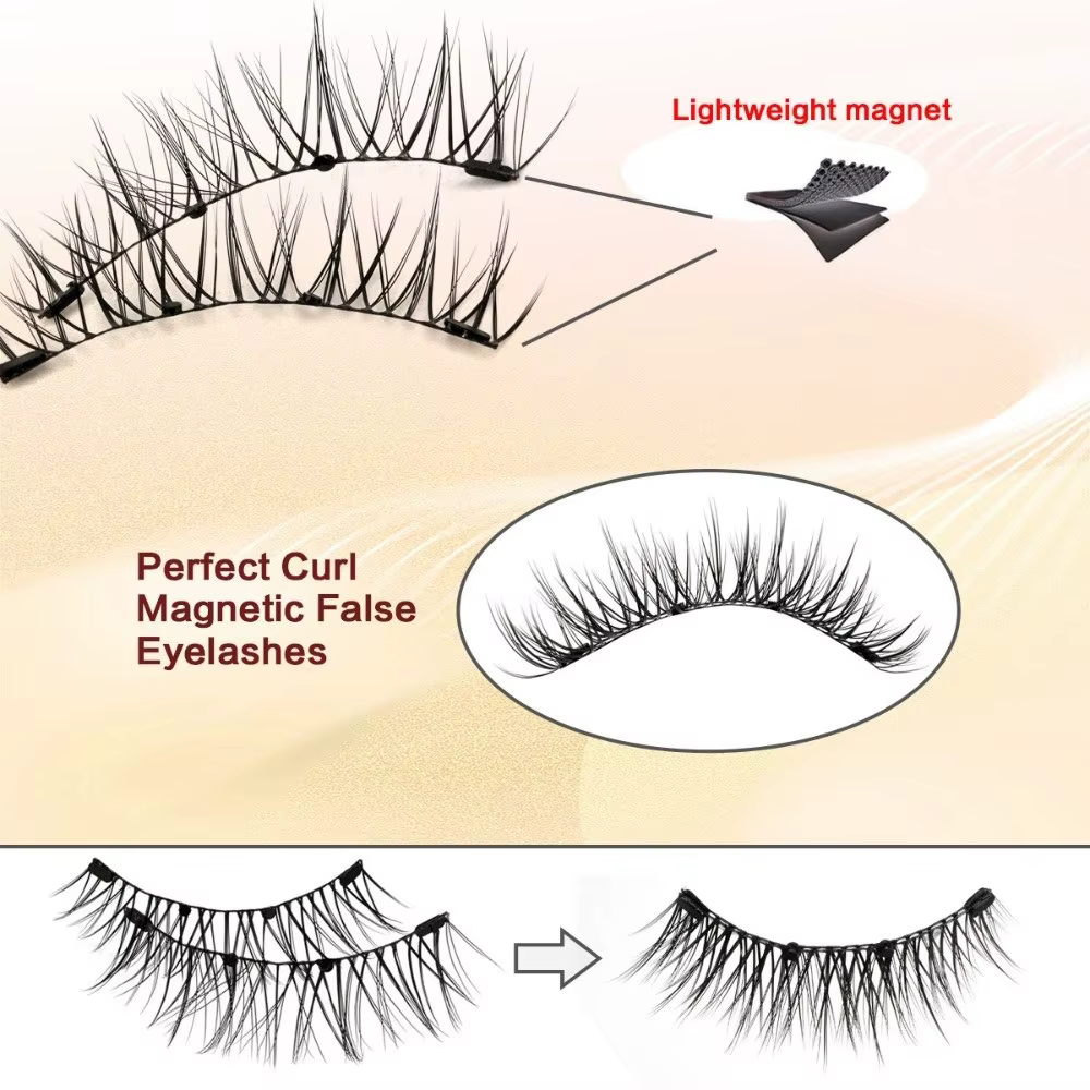 Faux cils magnétiques avec aimants