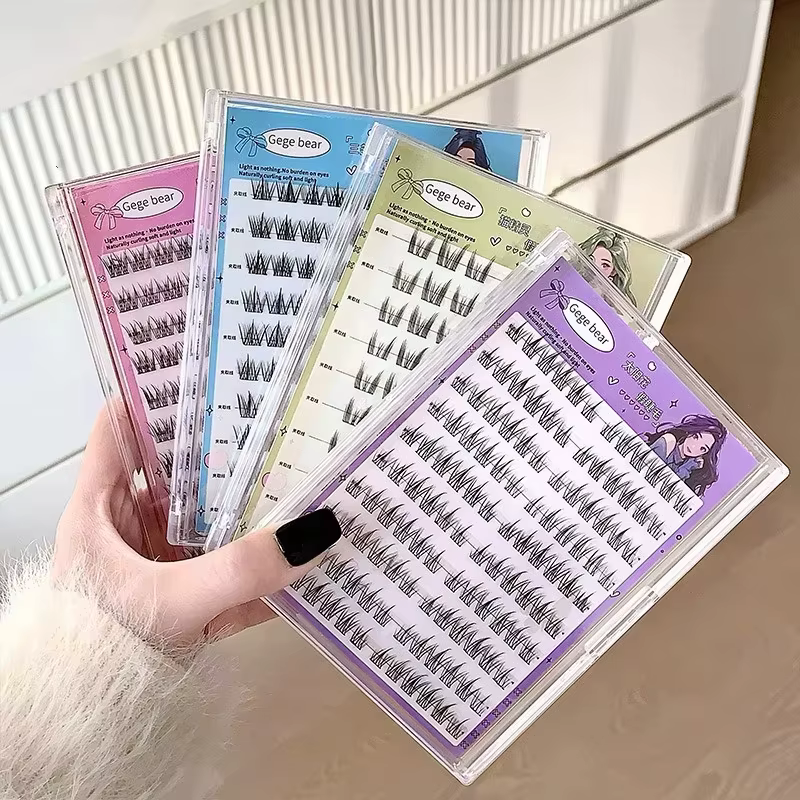 Faux cils en grappes sans colle - Auto-adhésifs