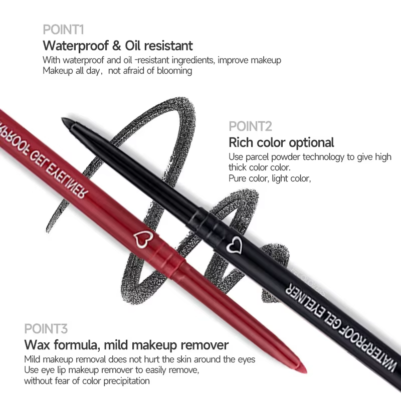 Crayon Eyeliner marron imperméable longue durée bleu noir