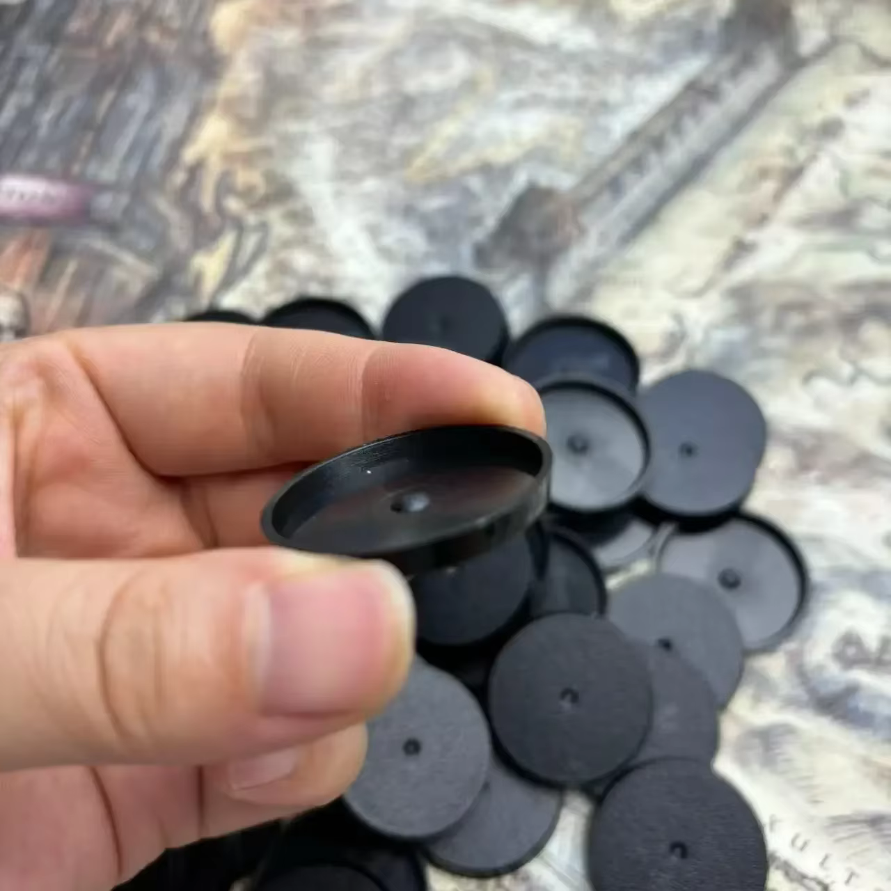 Bases rondes en plastique de 32 mm pour miniatures de Warhammer et jeu de société