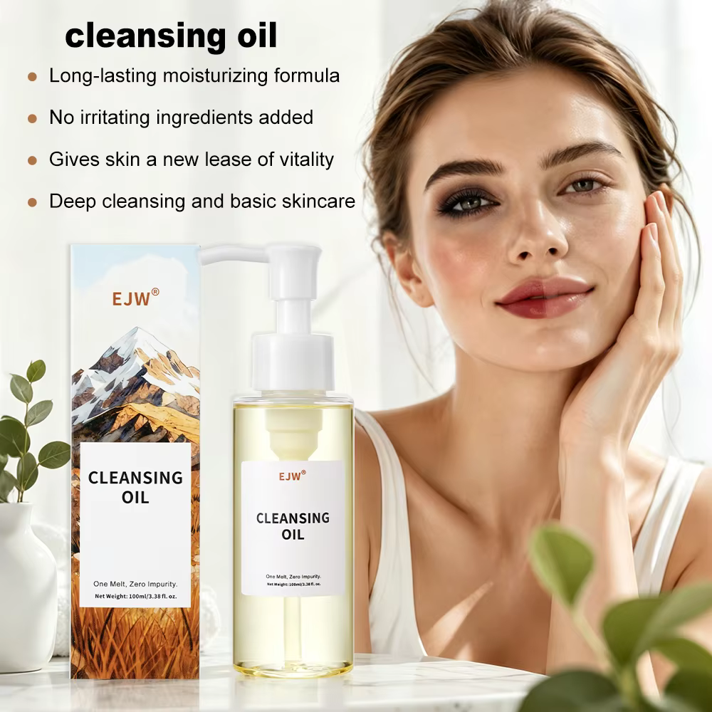 Huile nettoyante pour le visage, démaquillant doux, émulsionne et dissout rapidement le maquillage, nettoie en profondeur les pores et élimine les points noirs.