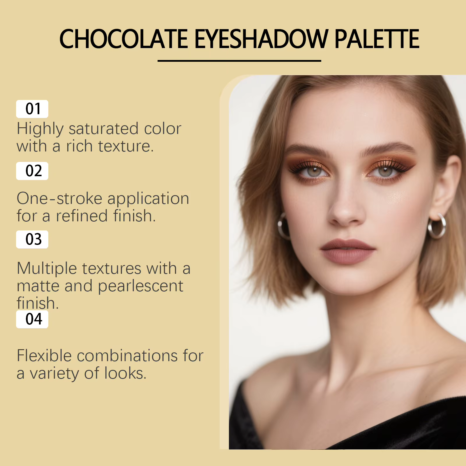 Palette de fards à paupières en chocolat