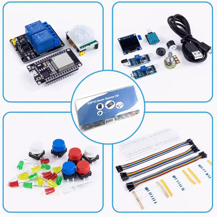 Kit de créateur pour projets Kit de démarrage pour kit esp32 développement ESP-32S kit de développement WIFI Kit de démarrage de base de carte
