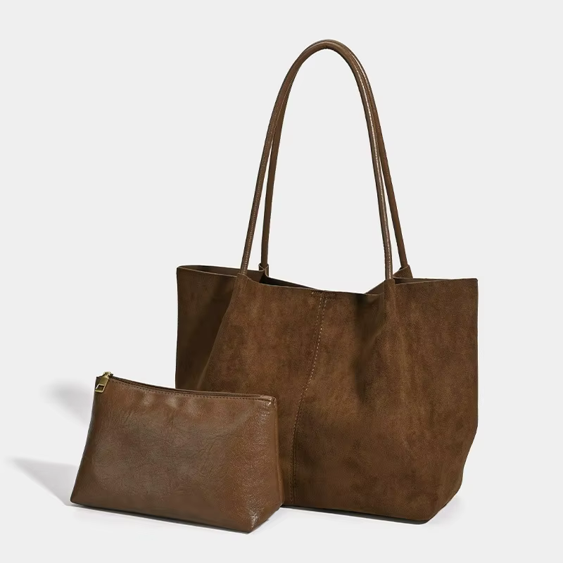 Sacs à main et pochettes pour femmes en faux daim, design de marque de luxe, grande capacité, nouveaux sacs composites pour femmes, sacs d'hiver