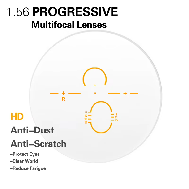 Lentilles progressives multifocales MUZZ 1.56/1.61/1.67 Index CR-39