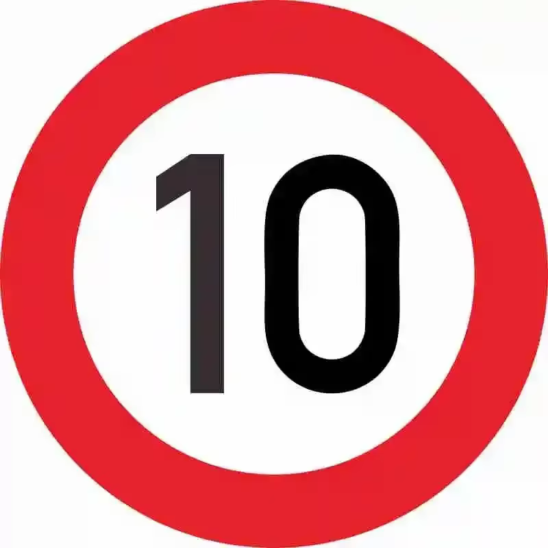 Autocollant de voiture personnalisable de haute qualité, Décoration de voiture avec indication de vitesse limite 10 20 30 40 50 60 70 80 90 Km/h, 35x35cm