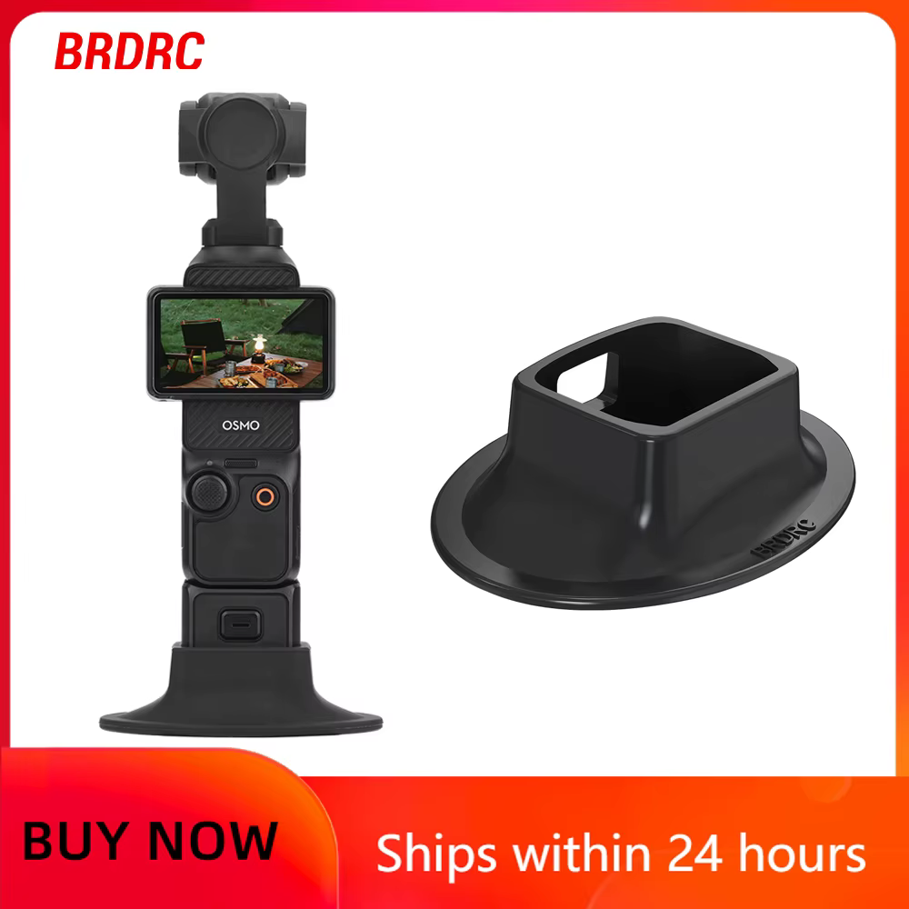 Base en silicone BRDRC pour DJI Osmo Pocket 4 3, support de caméra de bureau antidérapant, base d'extension fixe, accessoires à dégagement rapide