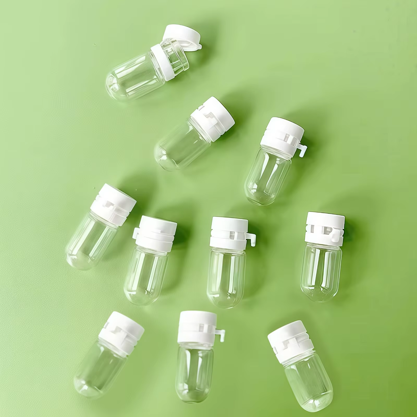 10 Mini bouteilles de voyage bouteilles en verre Transparent portables anti-fuite adaptées au sérum démaquillant, bouteilles vides à usage unique