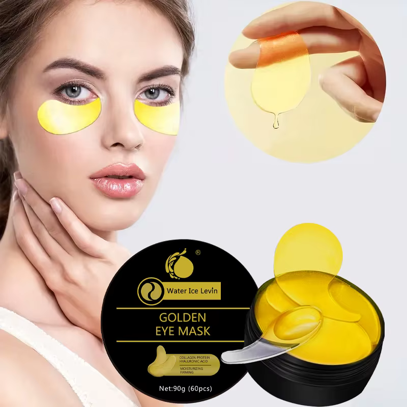 Masque pour les yeux dorés contient du collagène et de l'aloe vera - Patch hydratant hypoallergénique adapté à tous les