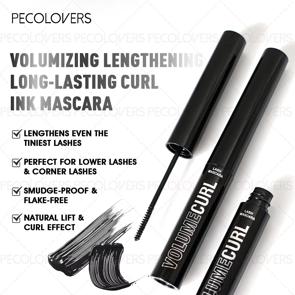 1PC Mascara pour cils en fibres 5D imperméable | Formule longue durée et résistante à la transpiration