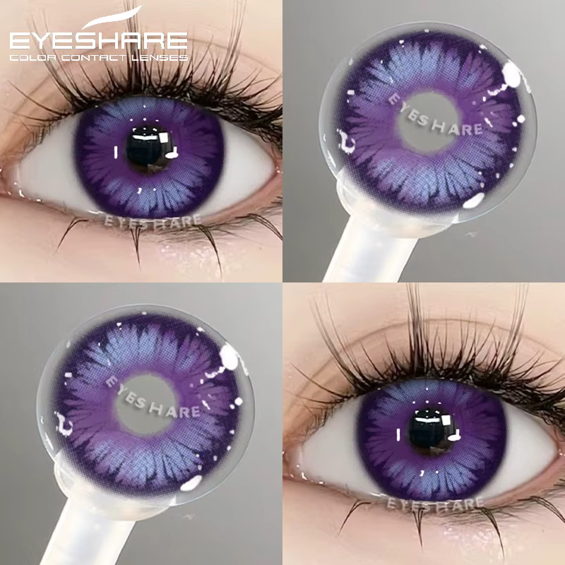 EYESHARE 1 paire de lentilles violettes pour les yeux