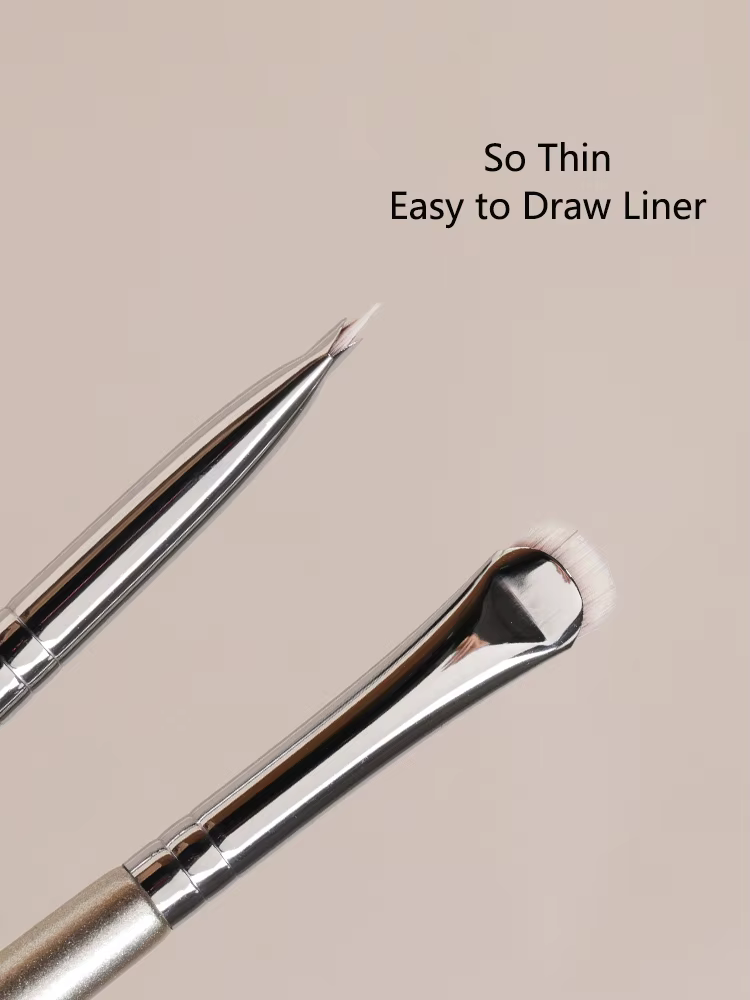 Pinceaux de maquillage pour les yeux incurvés, 1 pièce, pinceaux de maquillage de précision pour les paupières, aegyo sal, outils cosmétiques tranchants et fins pour petits yeux