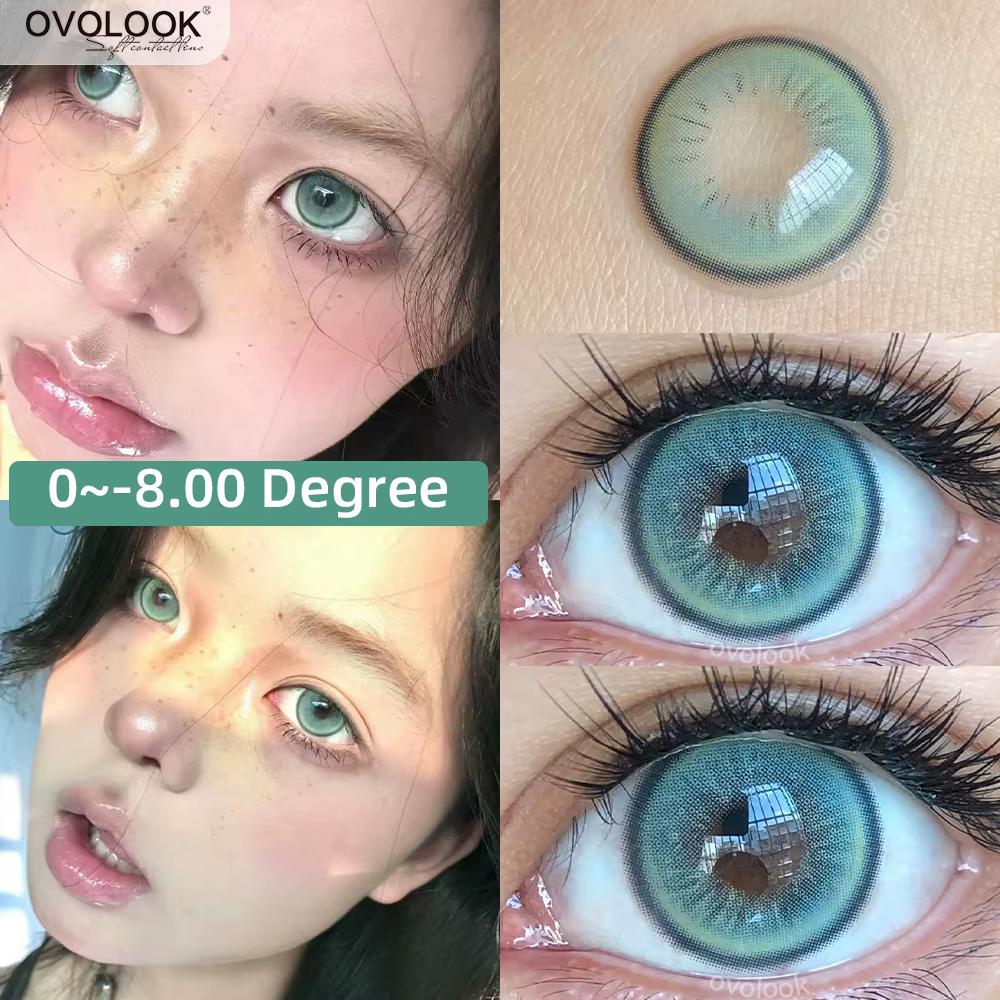 1 paire de lentilles de Contact colorées pour les yeux bleu élèves myopie