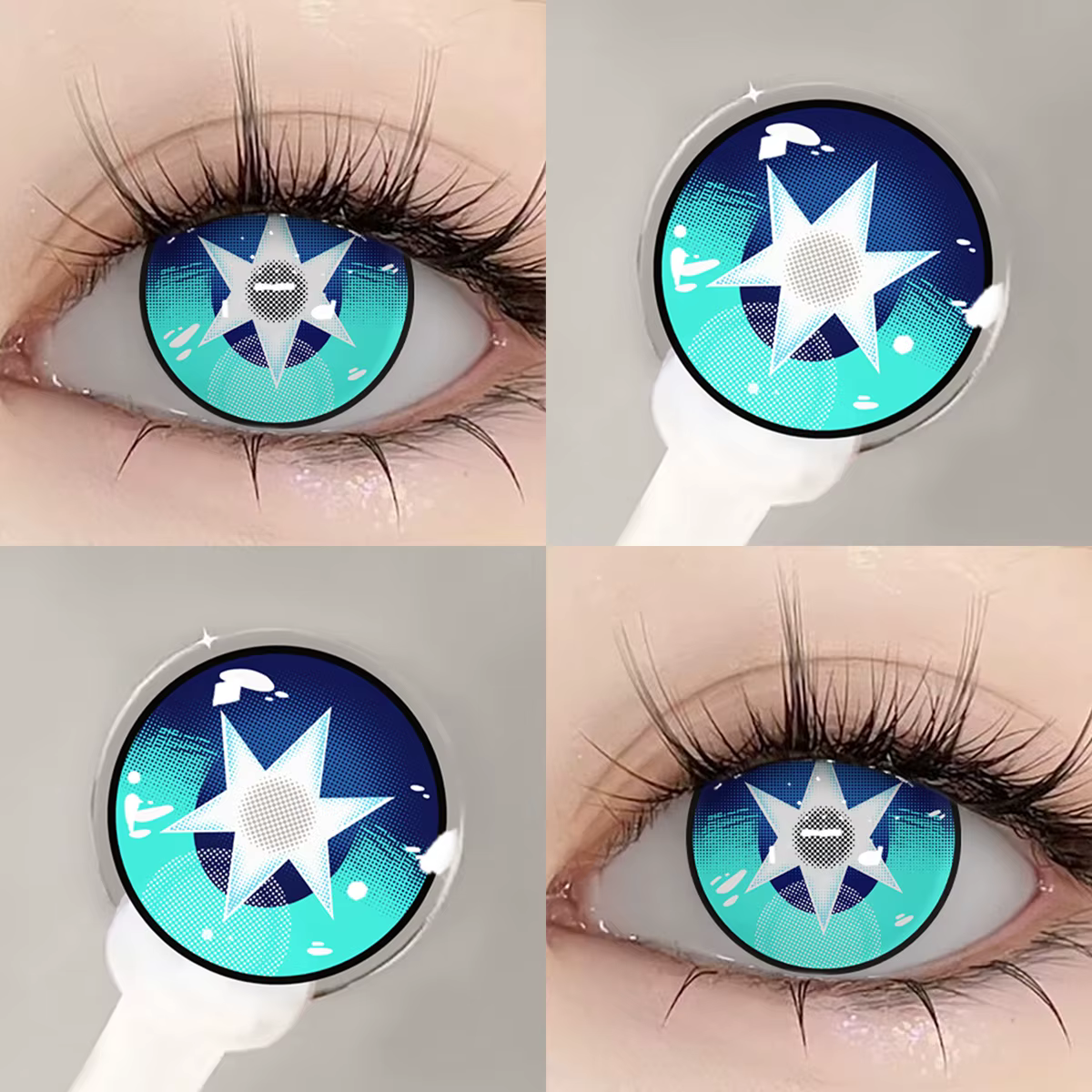 UYAAI Cosplay lentilles de Contact cosmétiques colorés élèves Hallowen Contacts beauté femmes maquillage lentille bleue