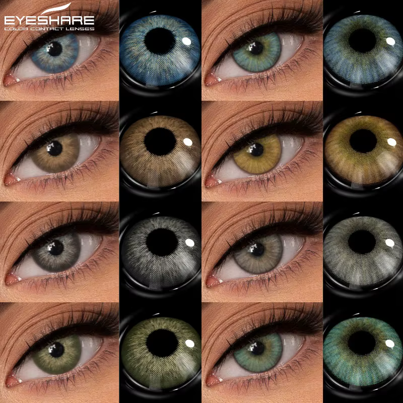 EYESHARE lentilles de contact de couleur pour les yeux gris naturel beauté élèves