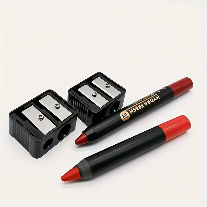 Taille-crayon cosmétique ventilé à double trou. L'utilisation manuelle est idéale pour les crayons et les crayons à sourcils.