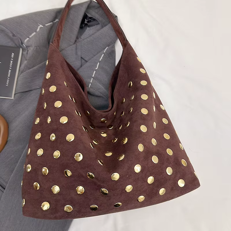 Sacs à bandoulière en Faux daim pour femmes, sacs à main Vintage à paillettes, Style italien, fourre-tout décontractés de grande capacité, paquets féminins