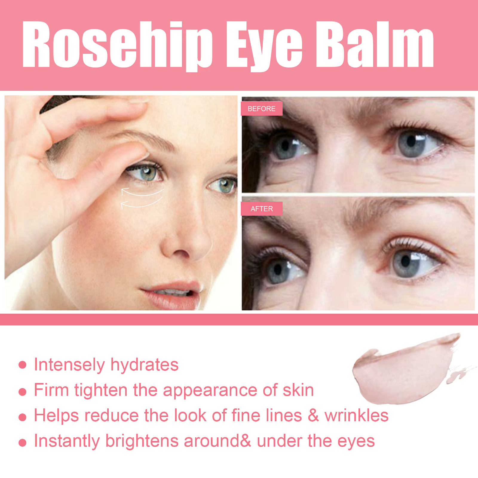 Baume pour les yeux de rose musquée Extra pour femmes