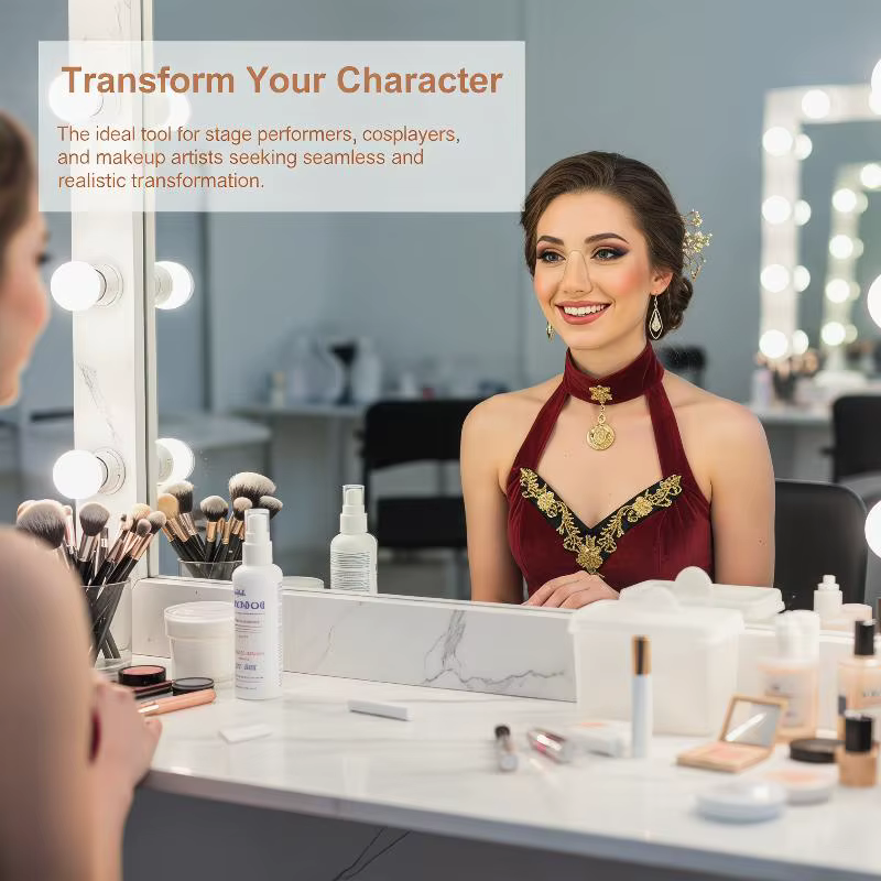 Faux nez en silicone professionnel pour maquillage, effets spéciaux, respectueux de la peau, naturel, réutilisable, pour maquillage de scène, prothèse faciale