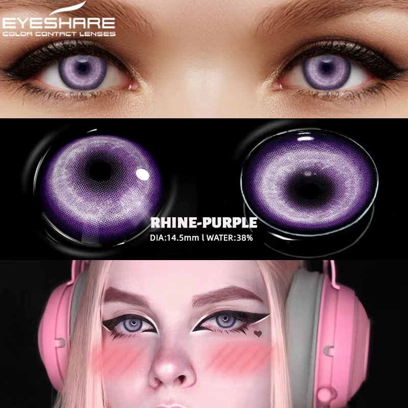 EYESHARE Halloween nouvelles lentilles de contact de couleur bleu Cosplay Anime