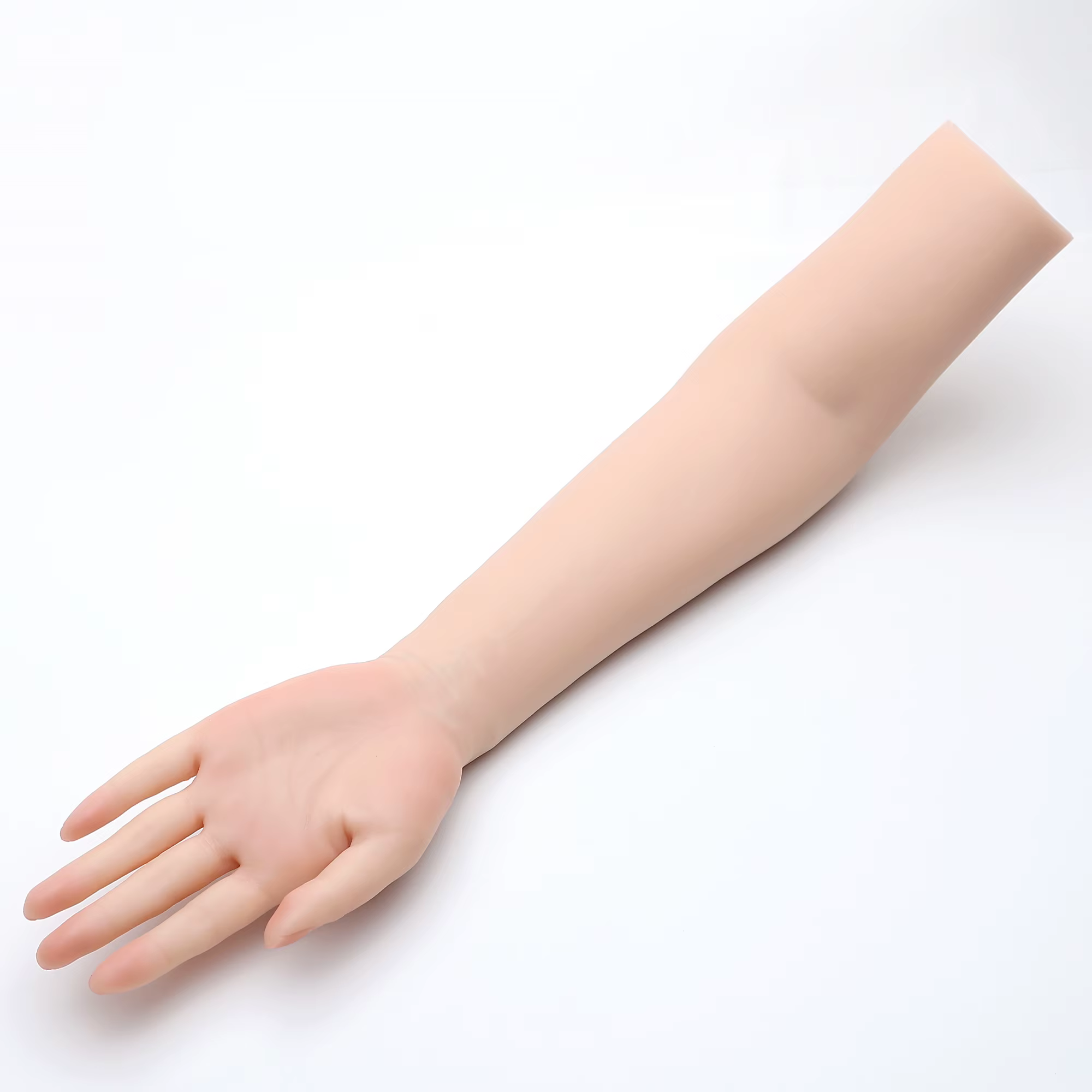 Modèle de main prothétique en Silicone, bras pliable pour accessoires de Film, pratique des faux ongles, bras Long en caoutchouc, mains sur le coude TGDWCS