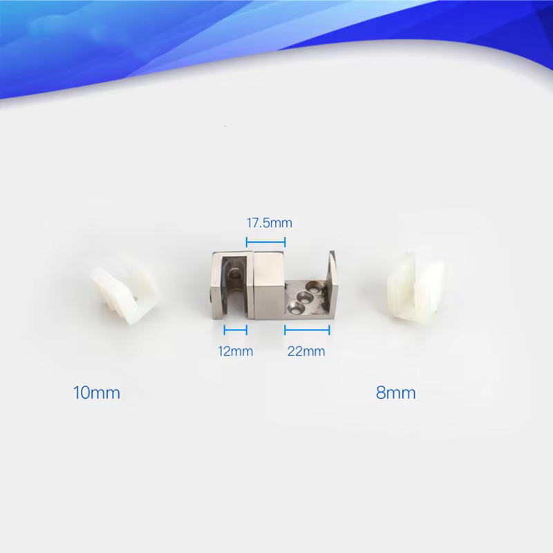 Accessoires de quincaillerie pour salle de bain : Butée fixe en acier inoxydable 304 pour porte coulissante de douche, butée de bascule pour double vitrage, curseur inférieur
