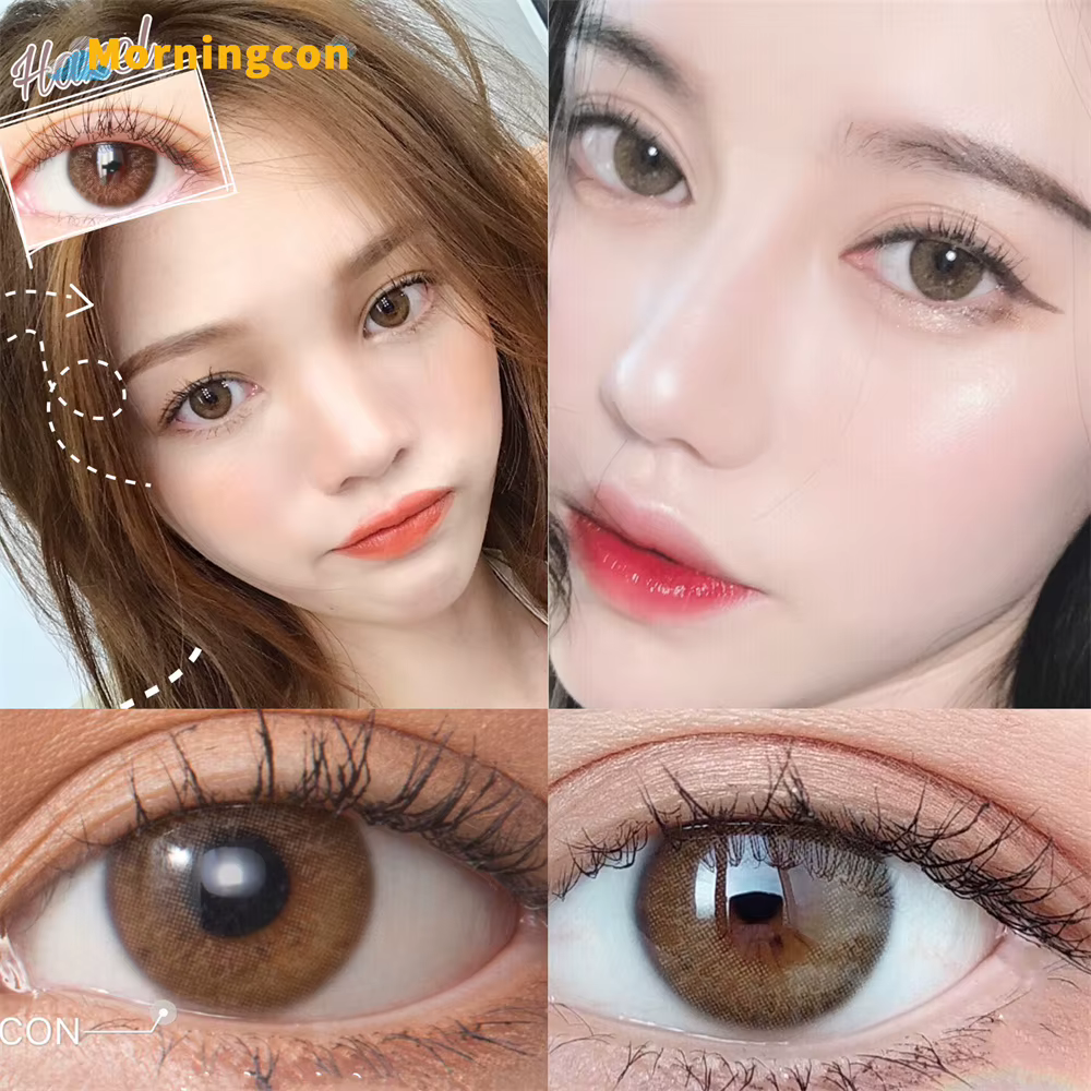Easysmall lentilles de Contact de couleur marron Iris pour les yeux petite beauté élève lentille cosmétique naturelle annuelle degrés de myopie