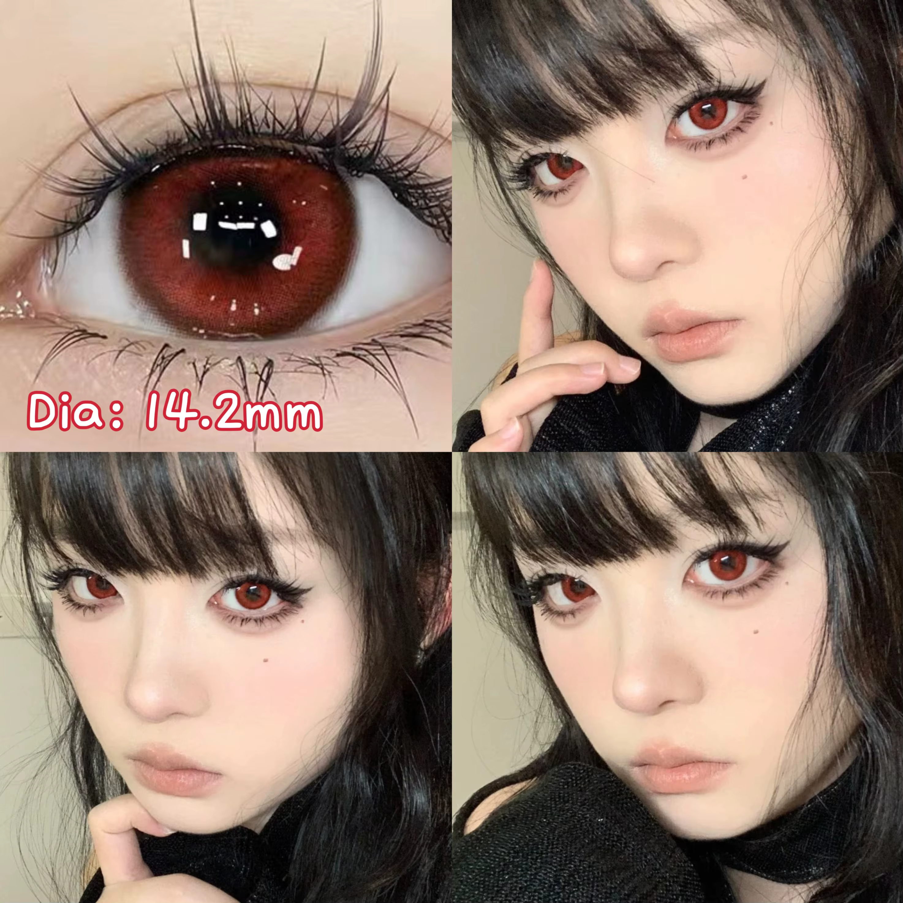 OVOLOOK 1 paire (2 pièces) de grandes lentilles noires pour les yeux