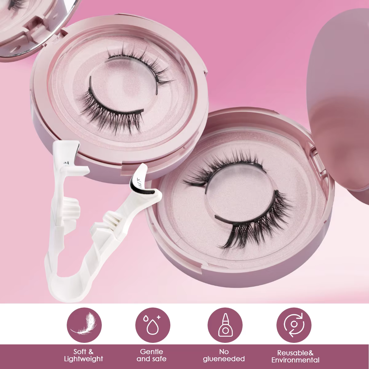 Kit de faux cils magnétiques avec pince à épiler