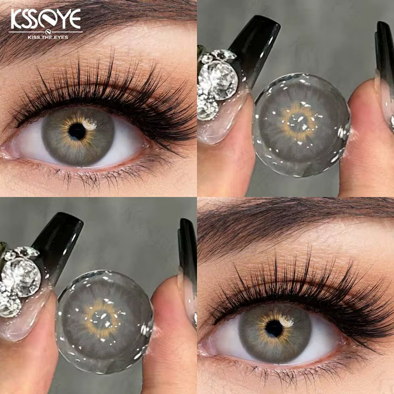 KSSEYE 1 paire de lentilles de Contact de couleur naturelle de mode pour les yeux élèves bruns