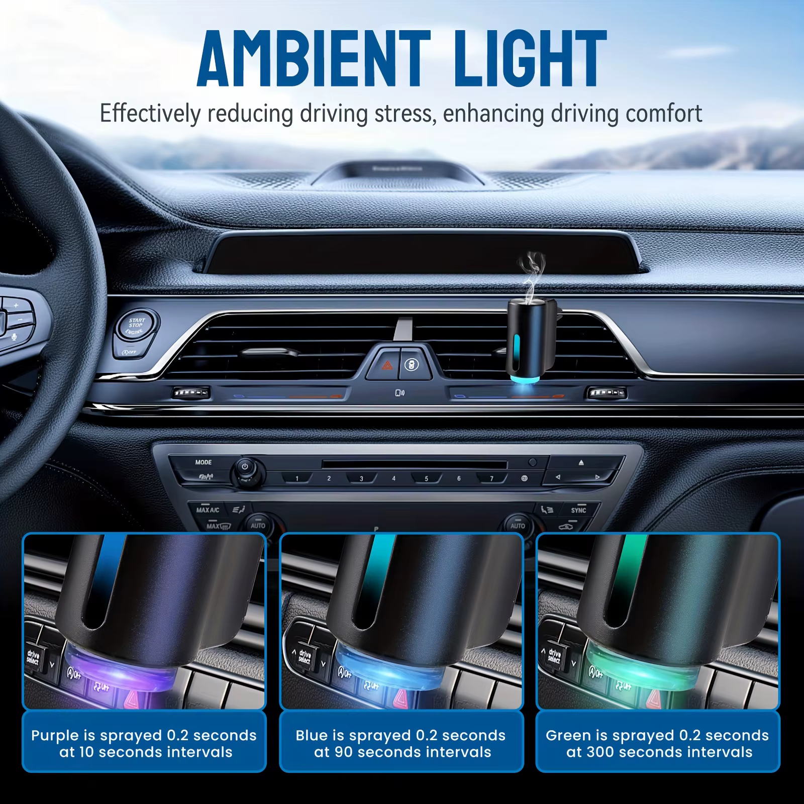 Désodorisant électrique pour voiture, diffuseur d'arôme automatique, ventilation de voiture, huile essentielle, humidificateur de brume, diffuseur de parfum, aromathérapie