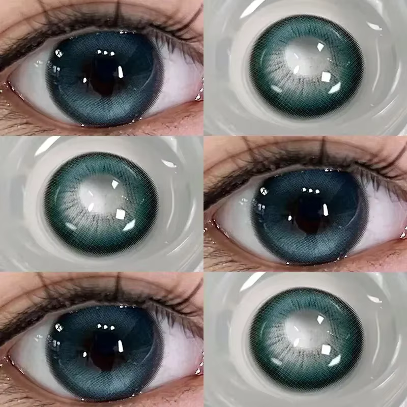 1 paire de lentilles de Contact bleues