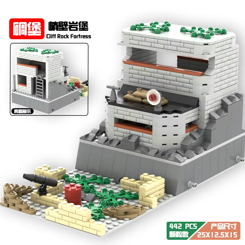 Blocs de construction de la base de canon des soldats militaires de la Seconde Guerre mondiale (WW2) avec armes SWAT – Jouets pour enfants, cadeau