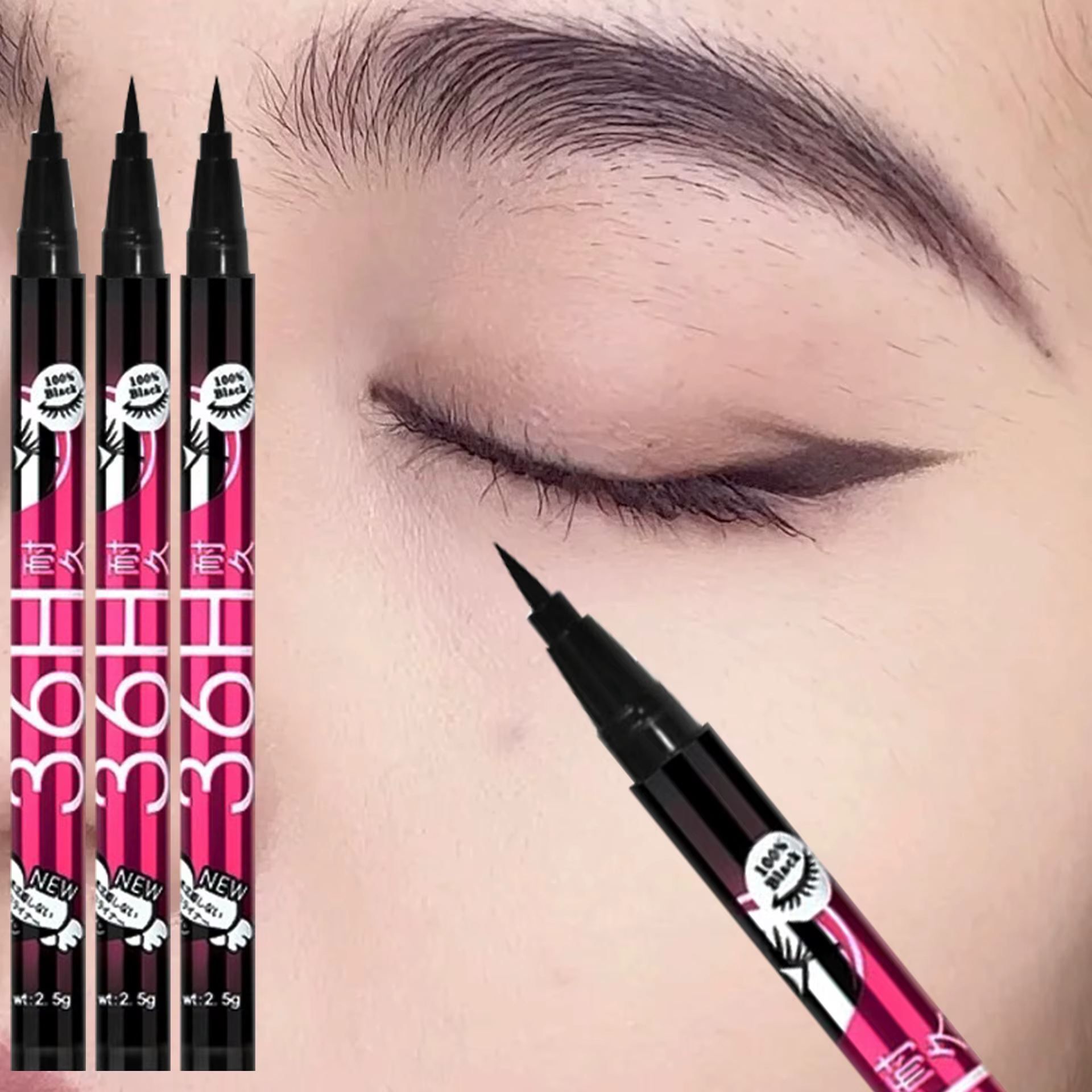 Stylo Eyeliner de tatouage liquide noir 36H