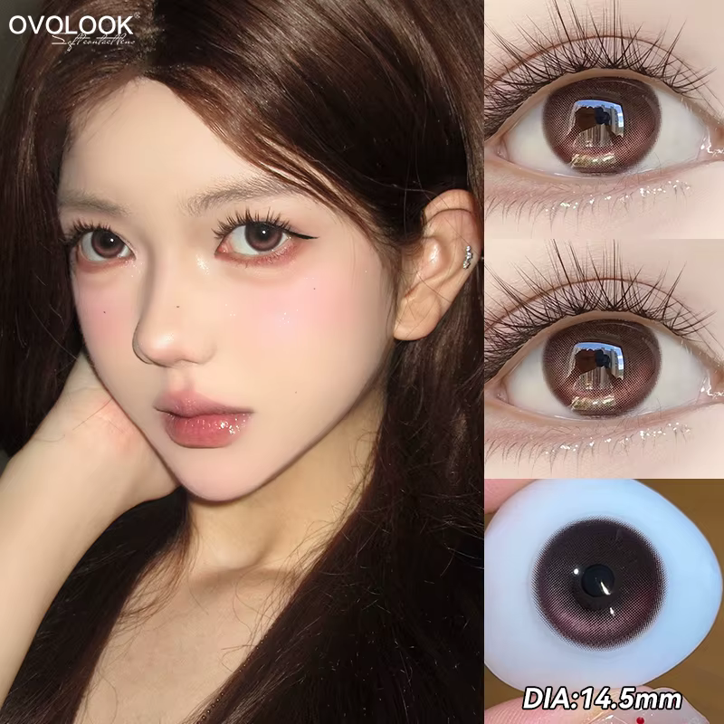 2pcs lentilles de Contact de couleur arc-en-ciel pour les yeux