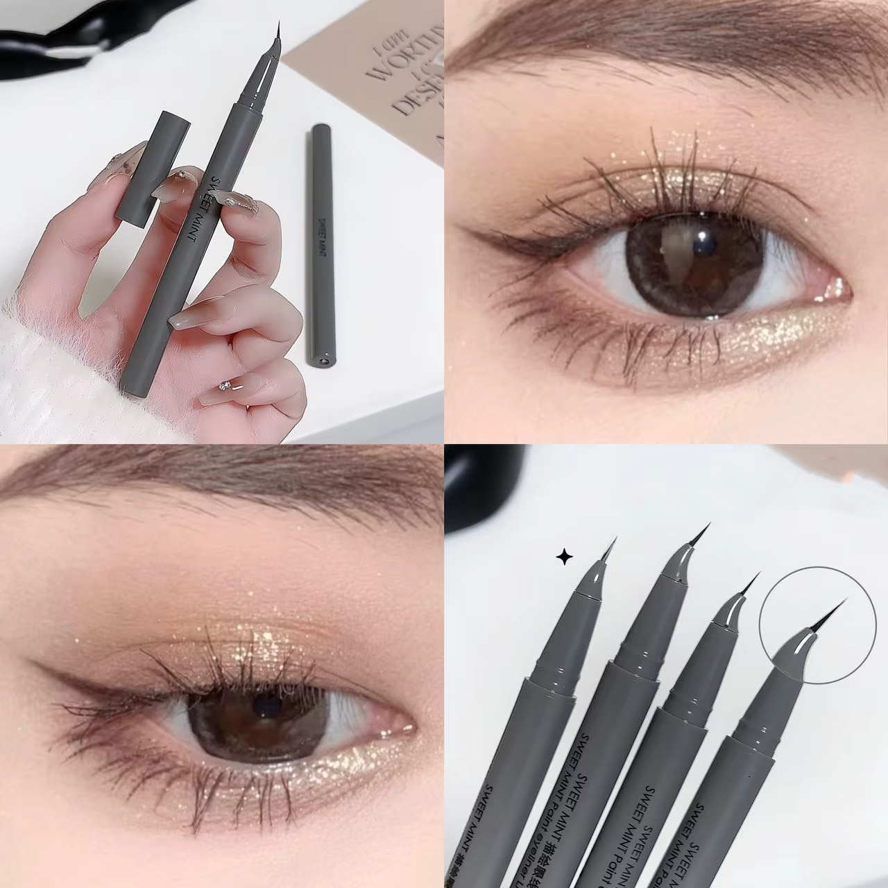 Eyeliner liquide à pointe fine courbée