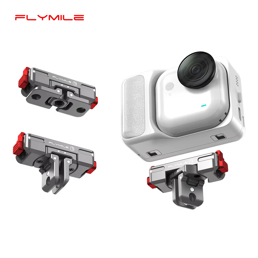 Base à dégagement rapide Flymile pour accessoires Insta360 GO Ultra, support magnétique rotatif, adaptateur métallique pliable