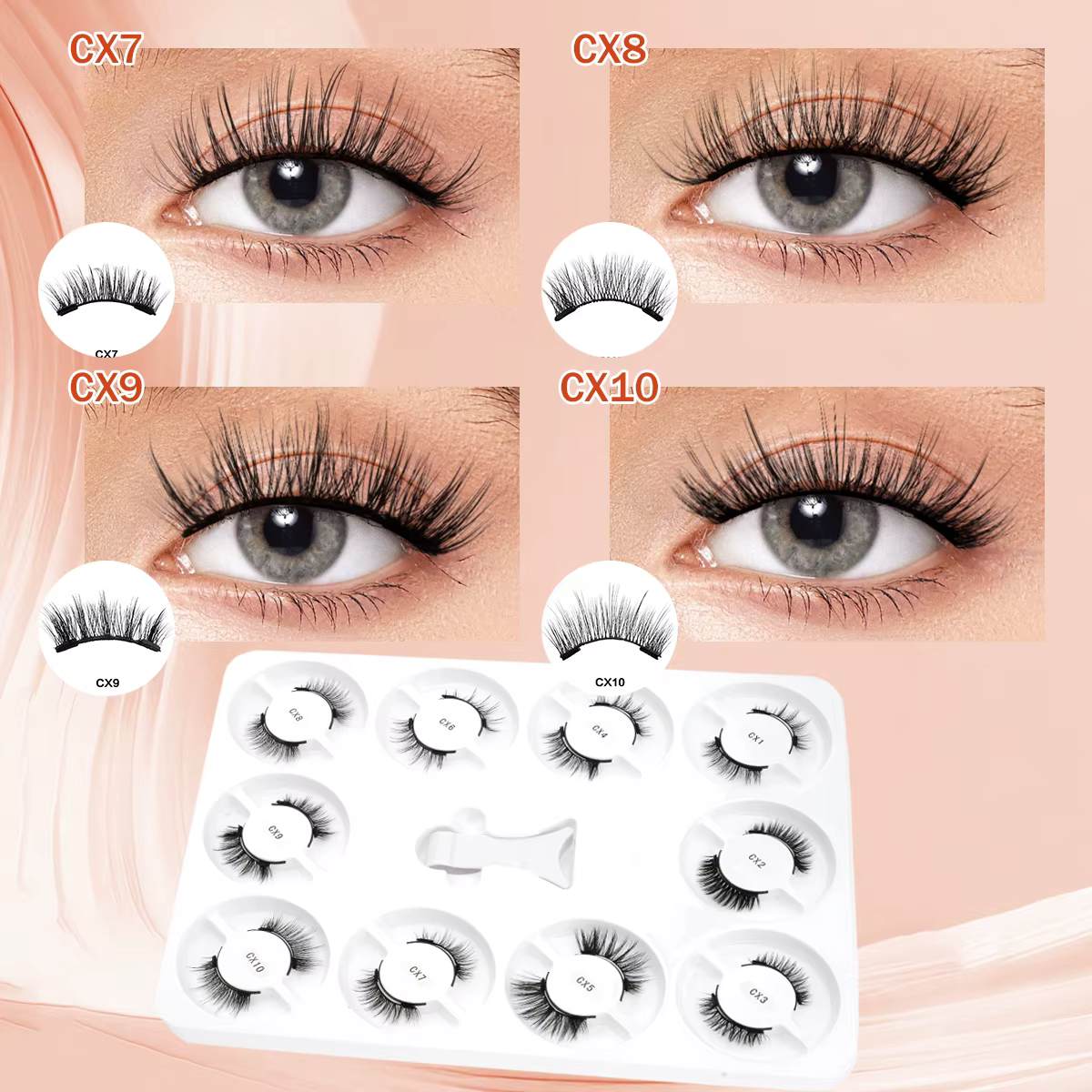 Kit de cils magnétiques 5/10 paires Extension de Faux
