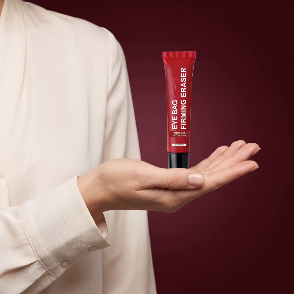 Crème Contour des Yeux Effet Lifting Instantané Anti-Poches – Raffermit la Peau Sous les Yeux, Estompe les Rides et Ridules, Traitement Anti-Âge
