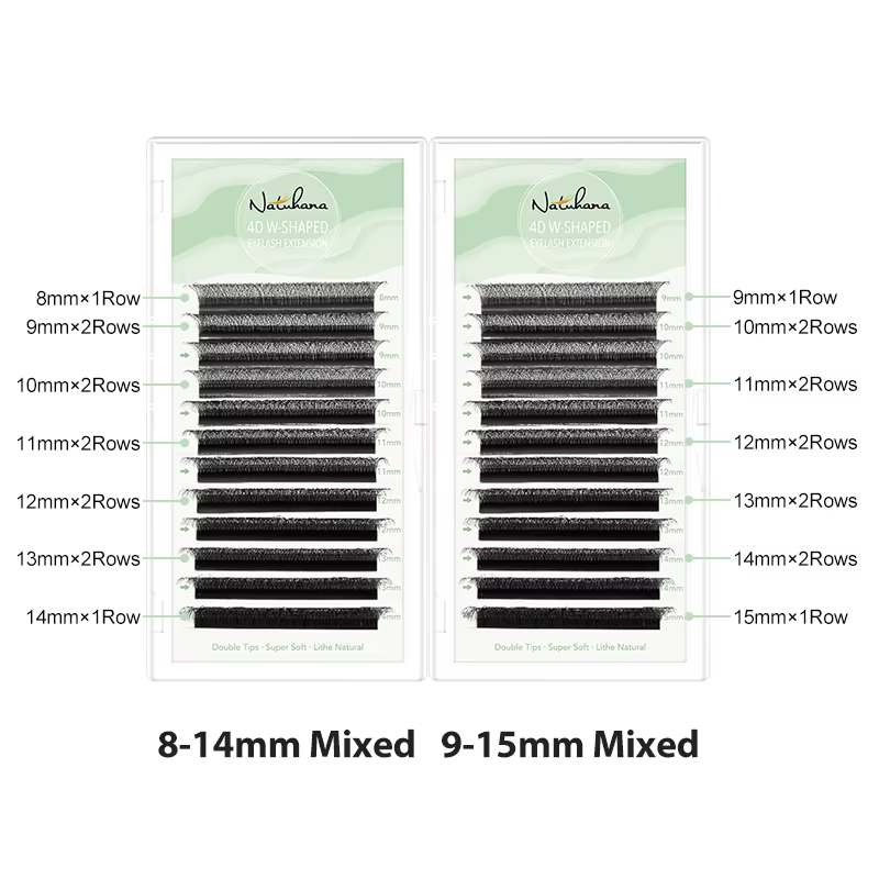 NATUHANA Extensions de cils en forme de W 4D 5D Volume ventilateurs