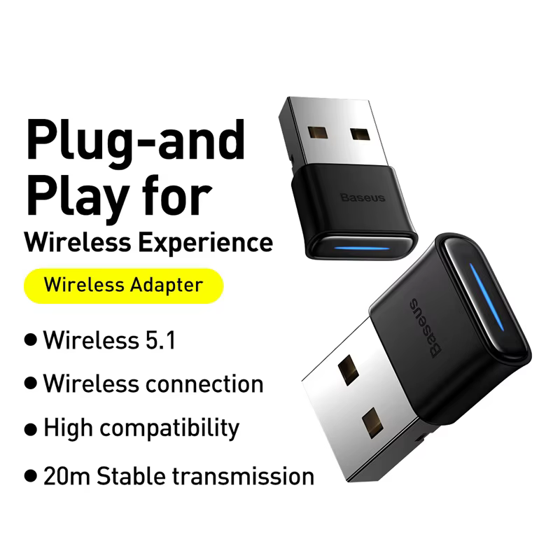 Bas192.- Adaptateur USB Bluetooth 5.1 sans fil, récepteur audio pour PC, haut-parleur, souris d'ordinateur portable, claviers, écouteurs, Win8, 10/11