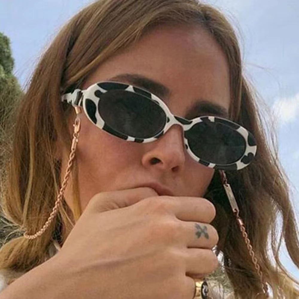 XaYbZc rose rétro lunettes de soleil ovales lunettes de soleil femmes rétro marque concepteur Vintage dames oeil de chat rose lunettes de soleil UV400