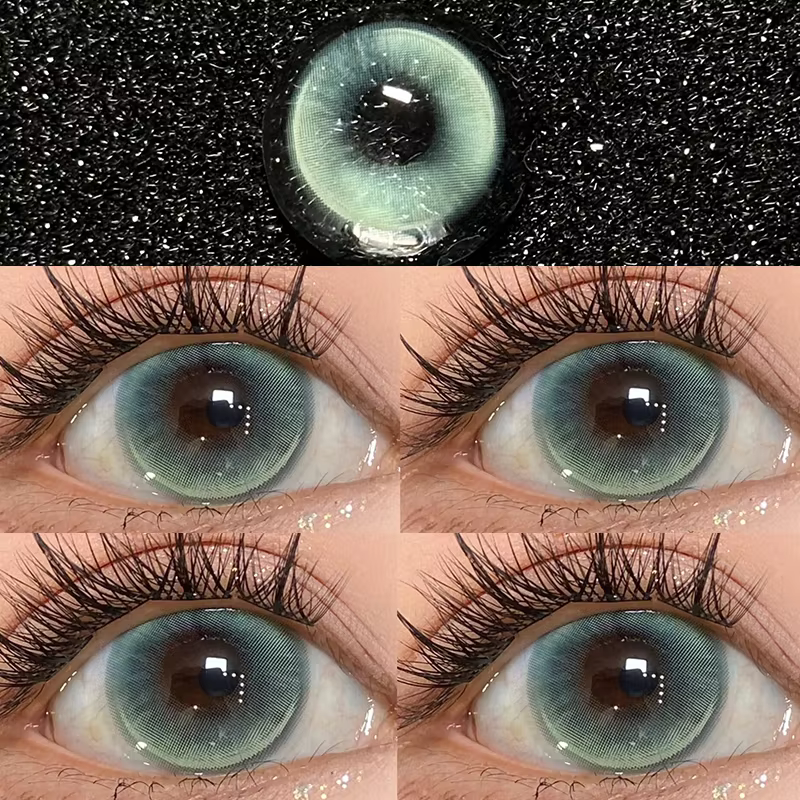 Lentilles colorées pour les yeux de myopie