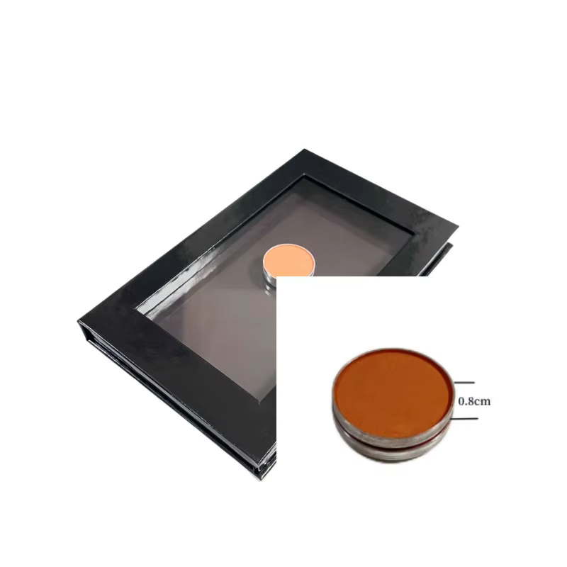 Palette de fards à barrage en carton africain magnétique noir plus profond avec fenêtre transparente