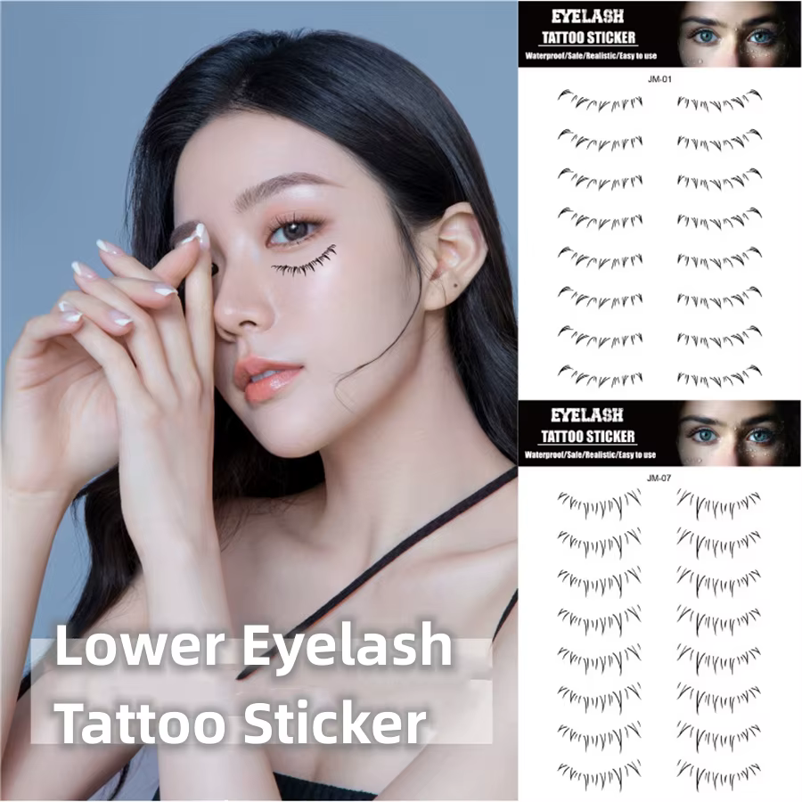 LovQuito-Autocollants de tatouage de cils inférieurs