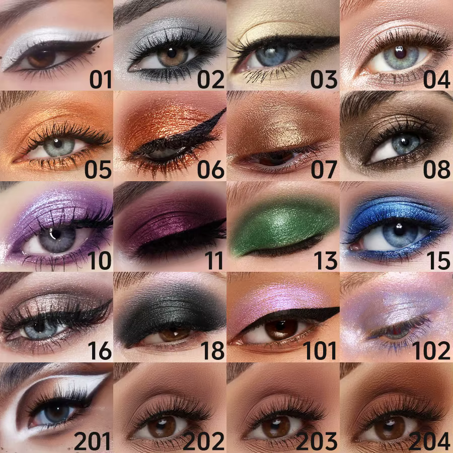 24 couleurs nacré paillettes fard à paupières Eyeliner crayon imperméable mat nu ombre